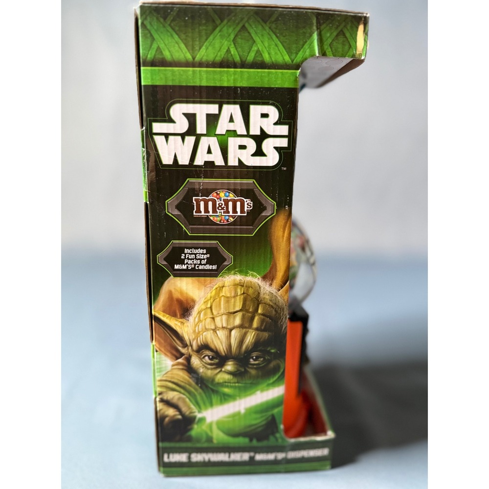 Star Wars Luke Skywalker M&M's Candy Dispenser Orange Character Jedi 2013 New - Picture 4 of 7